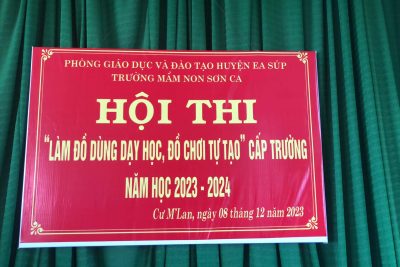 Trường Mầm non Sơn Ca tổ chức hội thi đồ dùng dạy học, đồ chơi tự tạo cấp trường